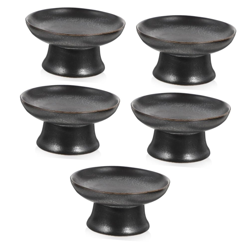 Cake plate-5pcs Fruit Plate Dried Fruit Plate Cake Plate Round Tray Cupcake Cake Pan Decorative Bowl Cake Display Plate Nut Appetizers Dry Fruit Dish Refreshment Tray Snack Ceramics