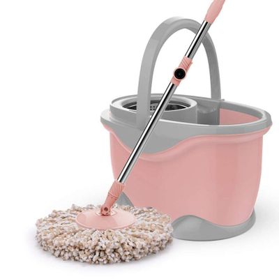 360 Degree Stainless Steel Spin Mop and Bucket System for Easy Dirt Removal and Dust Cleaning - Premium Floor Mop with Squeeze Flat Mop and Bucket Set vision
