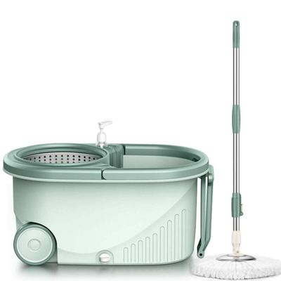 360 Green Hand-washing Mop Bucket Set with 6 Heads for Efficient Home Cleaning vision