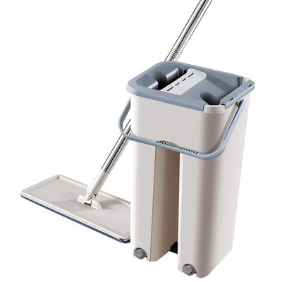 2-in-1 Microfiber Mop and Bucket Set: Efficient Self-Wringing, Reusable Pads for Easy Floor Cleaning vision