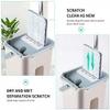 Dual-action Cleaning System: Self-wringing Mop Set for Floors - Effortless Dust Removal, Easy Maintenance, and Eco-friendly vision view 2