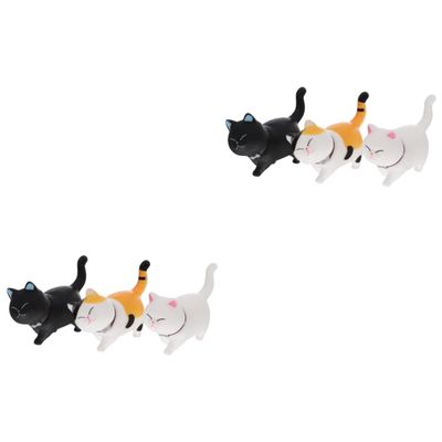 6 pcs ball bell cat christmas decorations christmas ornaments Desktop Decor Cartoon Cake Decor Cake Supply Cake Ornament Party Supply Cat Shaped Cake Decor crafts kitten pvc charitable