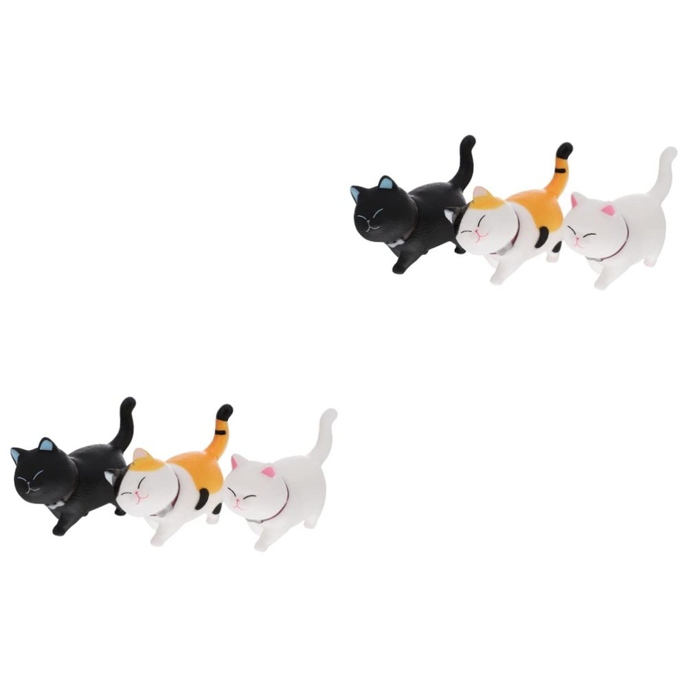 6 pcs ball bell cat christmas decorations christmas ornaments Desktop Decor Cartoon Cake Decor Cake Supply Cake Ornament Party Supply Cat Shaped Cake Decor crafts kitten pvc charitable
