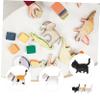 6 pcs ball bell cat christmas decorations christmas ornaments Desktop Decor Cartoon Cake Decor Cake Supply Cake Ornament Party Supply Cat Shaped Cake Decor crafts kitten pvc charitable view 2