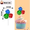 18 PCS Casino Cupcake Toppers for Men Women Birthday Las Vegas Cake Topper Money Party Supplies Casino Theme Party Decorations Favor view 3