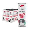 CELSIUS Peach Vibe - Sparkling Natural Energy Drink, 7 Vitamins, Caffeine, No Artificial Colours, Sugar Free Energy Drinks, Peach, 355 mL, 12-Pack view 1