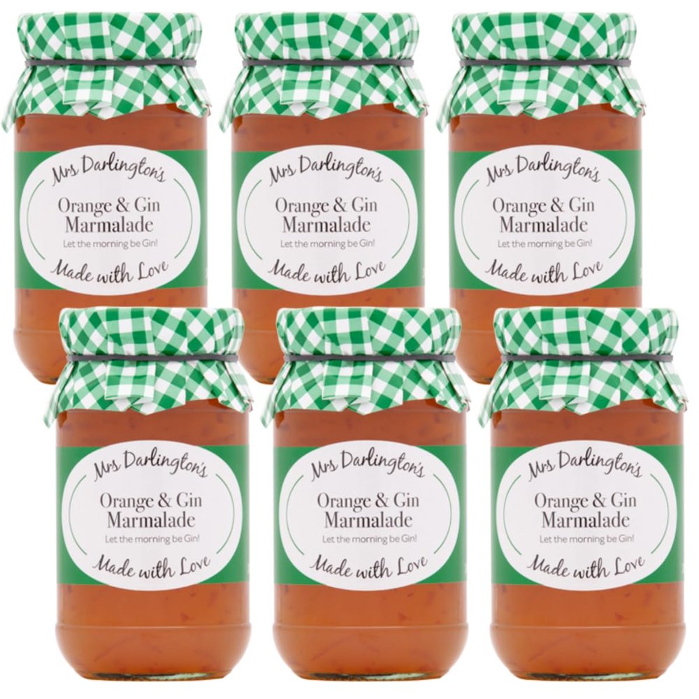 Mrs Darlington's Orange and Gin Marmalade - 340g - Pack of 6