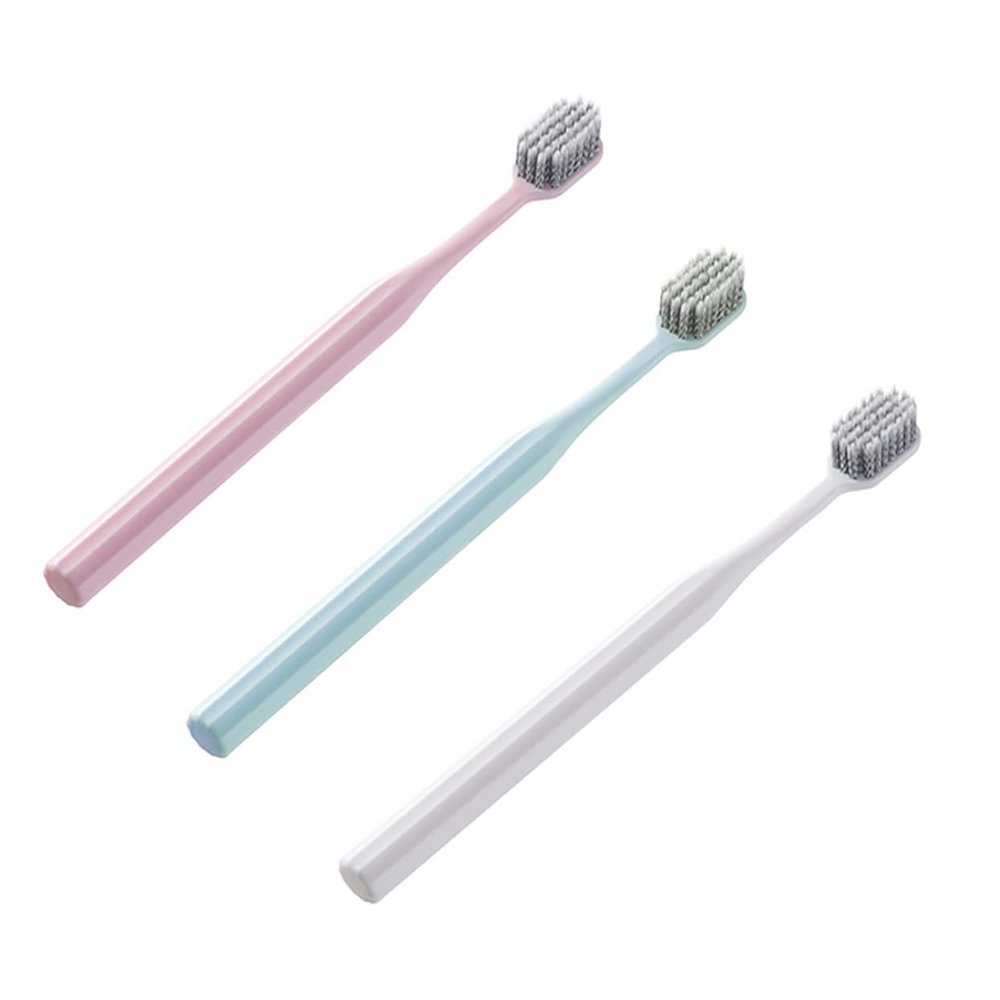 Didiseaon 3pcs Soft Bristle Toothbrush Pack Extra Soft Bristles for Gentle Cleaning Portable Design for Travel and Personal Care for Adult Use and Maintaining Oral Hygiene