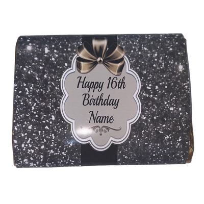 Personalised Birthday Chocolate Bar- Silver