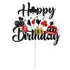 Casino Cake Topper Happy Birthday Las Vegas Cake Topper Poker Chips Cake Topper Casino Themed Party Supplies for Casino Night Party Decorations Gambling Party Decorations Vegas Birthday Decorations view 1