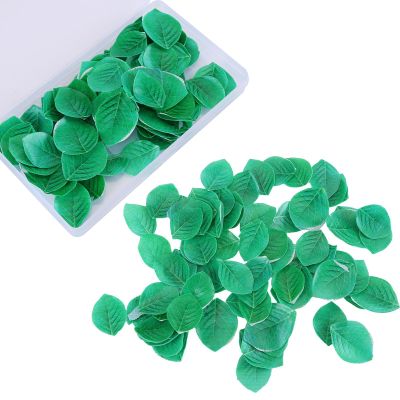 100 Pcs Edible Wafer Paper Sheets Realistic Leaves Edible Rice Paper Cake Decorations Coloured Rice Paper Edible Wafer Paper Cupcake Toppers for Baby Shower Wedding Birthday Party