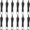 12Pcs Black Fix Zip Puller, Zipper Pulls, Zip Slider Repair Instant Kit, Instant Zipper Set, Fix Zipper Removable Rescue Replacement Pack, for Sewing Clothes, Jacket, Backpacks, Fasteners view 1
