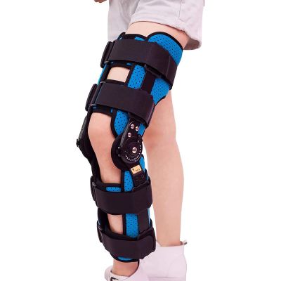 Knee Orthosis Immobilizer, Adjustable Hinged Knee Brace Splint StabilizerKnee Support for Arthritis Meniscus Tear Ligament Injury for Leg Post-Op Fracture