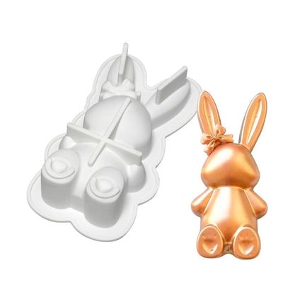 BEBIKR Lovely Rabbit Fondant Cake Decoration Moulds DIY Chocolate Epoxy Mold Manual Candle Aromath Soap Molds for Decorations