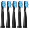 5Pcs Toothbrush Heads for Fairywill D7 D8 FW507 FW508 FW551 FW917 FW959 FWD1 FWD3 Seago E9 SG-507 SG-958 Medium Soft Bristles Brush Replacement Electric Toothbrush Heads, Black view 1