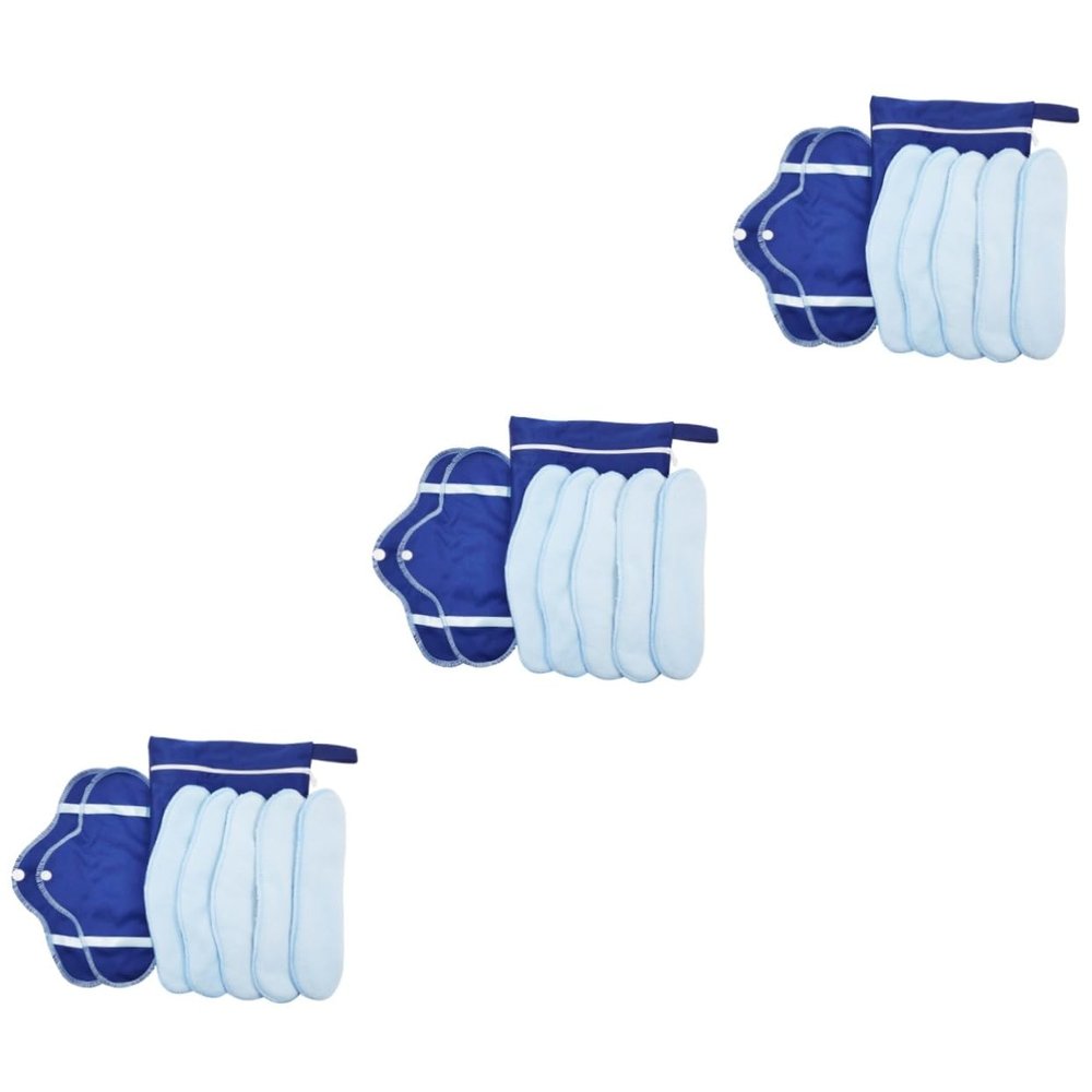 Beaupretty 24pcs Foldable Cloth Menstrual Pads Reusable Period Pads Washable Sanitary Towels Portable Sanitary Towel for Travel