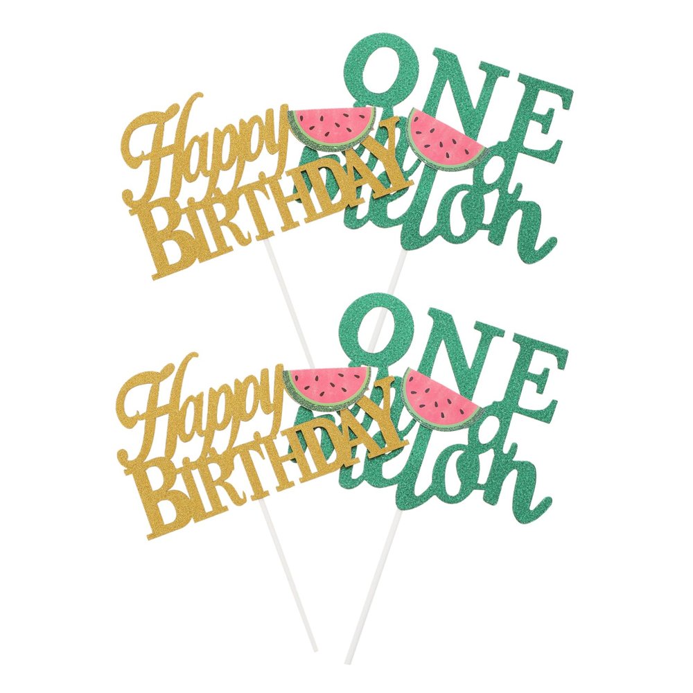 Ciieeo Summer Party Cake Decorations Watermelon Cake Pick Set Birthday Cake Decorations Baking Decorations Party Themed