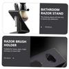 MAGICLULU Shaving Brush Holder Z Type Stand for Razor and Shaving Brush Bathroom Organizer for Grooming Station view 3