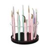 12 Holes Acrylic Rotatable Tweezers Holder, Eyelash Makeup Grafting Tweezer Display Stand Extensions Organizer Training Rack Beauty Tools (Black) view 1