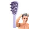 1/3 Pc Shampoo Brush Hair-Scalp Cleansing Brush, DandrufCleaner Brush| Long Handle Hair Massager, Hair Brush, Hair Care Tool Shower for Women Men, Pp 9x3 Inches view 1