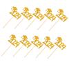 KONTONTY 20pcs Graduation Cake Picks Congrats Cupcake Toppers Elegant Decorations for Graduation Parties Creative Dessert Picks for Celebrating Achievements view 1