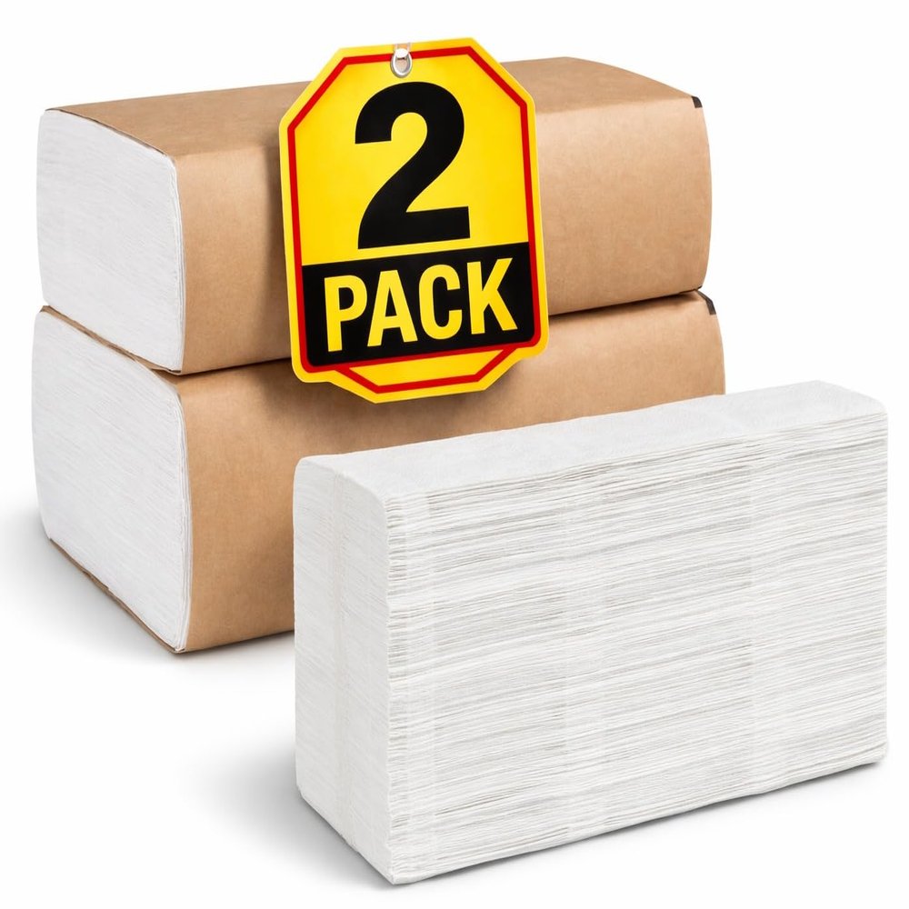 1InTheOffice Multifold Paper Towels, Paper Hand Towels for Bathroom, Folded Paper Towels, 1-Ply, 9" x 9.45", 250 Towels/Pack, 2 Pack