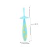 FRCOLOR 3pcs Non-Slip Manual Toothbrush for Boys and Girls Boy Girl Teeth Cleaner for Year Olds U Shaped Design in SkyBlue view 2