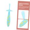 FRCOLOR 3pcs Non-Slip Manual Toothbrush for Boys and Girls Boy Girl Teeth Cleaner for Year Olds U Shaped Design in SkyBlue view 3