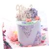 Cabilock Elegant Wooden Wedding Cake Figurines Bridal Shower Decor Reusable Cake Ornaments view 2