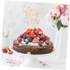 Cabilock Elegant Wooden Wedding Cake Figurines Bridal Shower Decor Reusable Cake Ornaments view 3