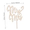 Cabilock Elegant Wooden Wedding Cake Figurines Bridal Shower Decor Reusable Cake Ornaments view 4
