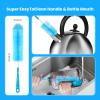 5 Pack Bottle Brush, Straw Cleaner Brush & Water Bottle Brush,15in Stainless Steel Brush, 3 Straw Brushes, 3-in-1 Bottle Cleaning Brush for Water Bottle, Coffee Mugs, Straws-Blue view 3