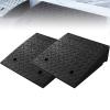 2 Pack Heavy Duty Threshold Wheelchair Ramps, Car Ramp Pad Triangular Pad, Speed Bump for Cars Wheelchairs Motorcycle Pet,Black view 1