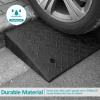 2 Pack Heavy Duty Threshold Wheelchair Ramps, Car Ramp Pad Triangular Pad, Speed Bump for Cars Wheelchairs Motorcycle Pet,Black view 2