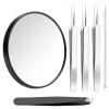 6 PCS Blackhead Remover Tool Kit Professional Stainless Steel Pimple Popper Comedone Extractor Tools for Pimple, Blackhead, Zit Removing Face Skin 5X Magnifying Mirror view 1