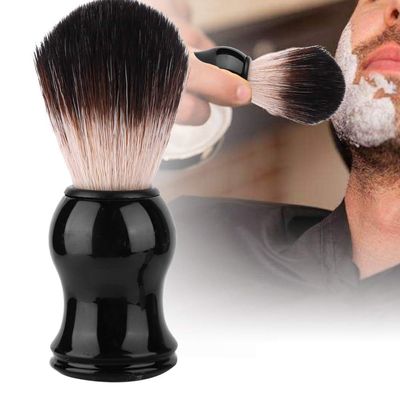 Shaving Cream Brush,Synthetic Shaving Brush for Men Wet Shave Using Shaving Cream & Soap, Wood Handle Hair Salon Shave Brush for Safety Shaving Razor, Straight Razor (Nylon