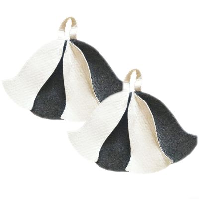 2pcs Sauna Hat, Women Men Wool Sauna Hat Head Cap Sauna Accessories for Hot Dry Steam Room Bath
