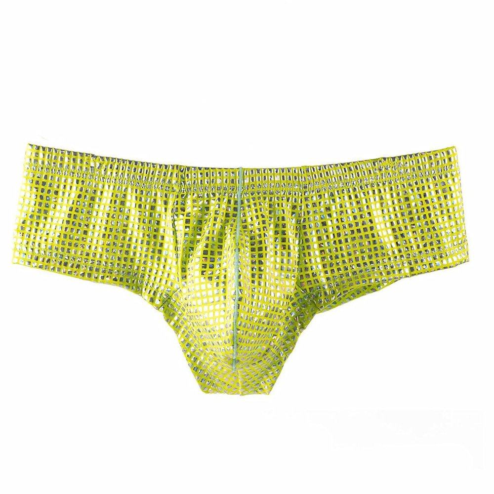 Adefeect Boxer Shorts Men's Retro Shorts Men Sexy Temptation Underwear Breathable Sexy Boxer Low Waist, Green, S