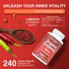 High Strength: Organic Cayenne Pepper Capsules - 1000mg Capsicum - 240 Capsules - Fat Management aid Loss - Cayenne Pepper Supplement - Vegan - FuelFinity Superlative Quality (1 Pack) view 2