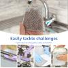 3Pcs Rotating Crevice Cleaning Brush, Multifunctional Gap Cleaning Brush with 5 Rags,Household Cleaning Brush Hand Tool,Portable Handheld Dead Corner Cleaning Brush for Kitchen Bathroom view 4