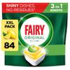 Fairy All-In-1 Dishwasher Tablets Bulk, Fairy Dishwasher Tablets, 84 Tablets, Lemon, Effective Even On Dried-On Grease, Dishwasher Tabs view 1