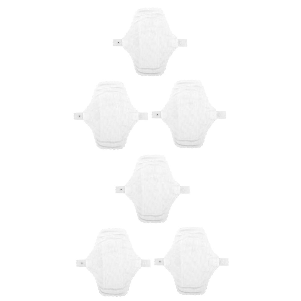 Beaupretty 6pcs Reusable Washable Cotton Menstrual Pads Safe Comfortable Period Sanitary Napkins for Everyday Use