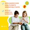 Multivitamin Gummies for Kids - Natural Apple and Strawberry Flavour - 100 Vitamin Gummies - with 12 essential Nutrients - Low Sugar - Kids Multivitamins - with Zinc, A, B6, B12, C, D3, E, K1 Vitamins view 3