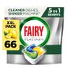 Fairy Platinum Plus All-In-1 DishwasherTablets, Bulk Pack - 66 Pods, Lemon, Greasy Filter & Rinse Aid Action view 1