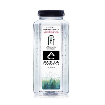 AQUA Carpatica 500ml x 6 rPET - Pure Natural Still Mineral Water - 6-Pack Bottled Water, Virtually Nitrate Free, Low Sodium, Naturally Alkaline, Natural Electrolytes, Premium Multipack 100% Recyclable