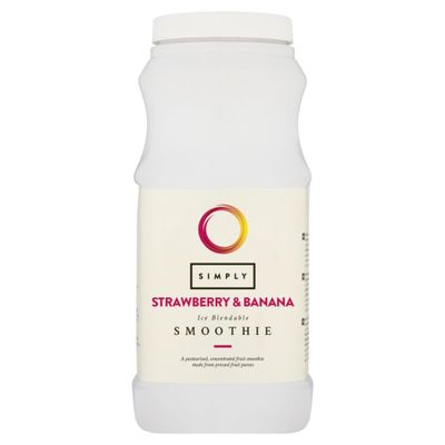 Simply Strawberry and Banana Smoothie, Vegan Blendable Concentrated Smoothie Mix Made with Real Fruit Puree (1 Litre)