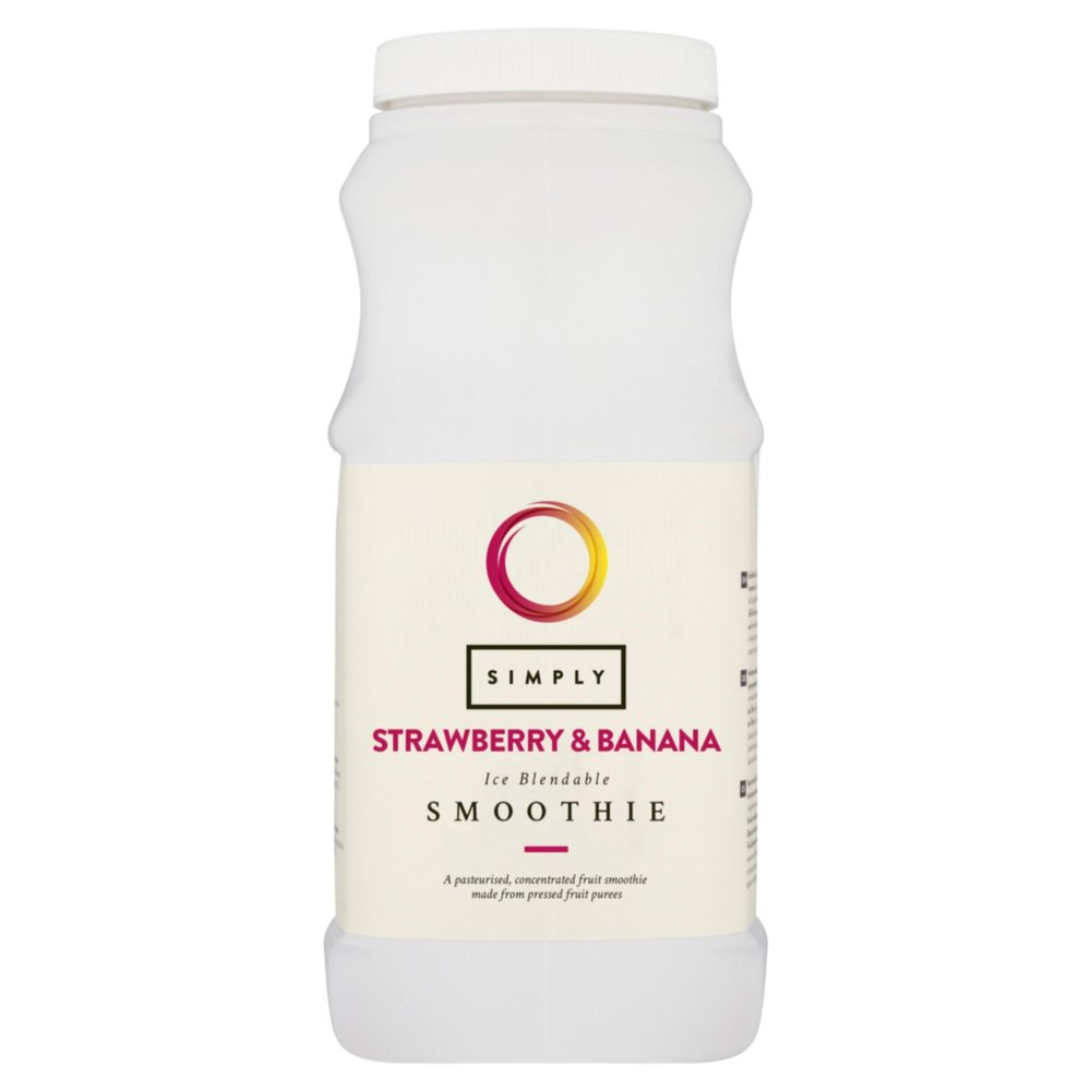 Simply Strawberry and Banana Smoothie, Vegan Blendable Concentrated Smoothie Mix Made with Real Fruit Puree (1 Litre)