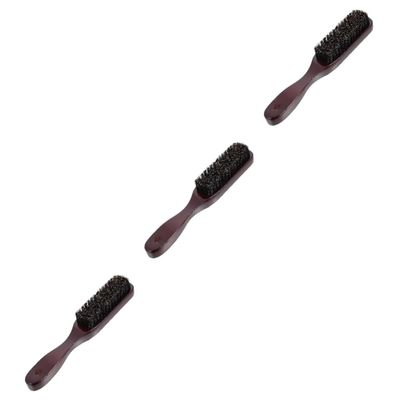 FRCOLOR 3pcs Man Wooden Beard Brush Mustache Brush Shaving for Men Beard Care Professional Barber Use
