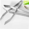 FRCOLOR 12pcs Food Hair Tweezers Stainless Cooking Tweezers Flat Slant Tip for Kitchen Pliers Pig Hair Remover view 3
