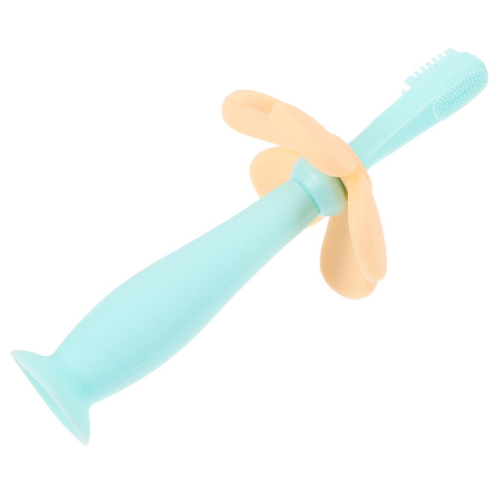 FRCOLOR 2pcs Silicone Toothbrush Protective Baffle for Boy Girl Oral Care Training Toothbrush Soft Bristles for Boys and Girls Brushing Teeth at Home Travel